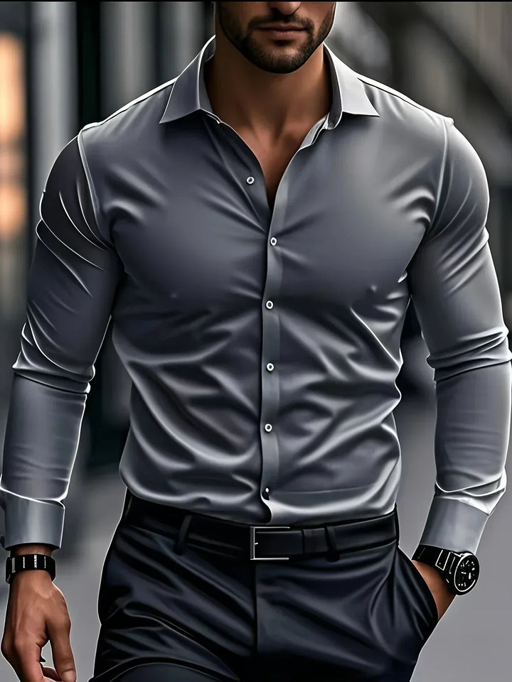 Camicia elegante a maniche lunghe con bottoni