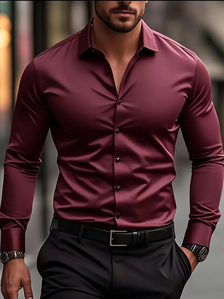 Camicia elegante a maniche lunghe con bottoni