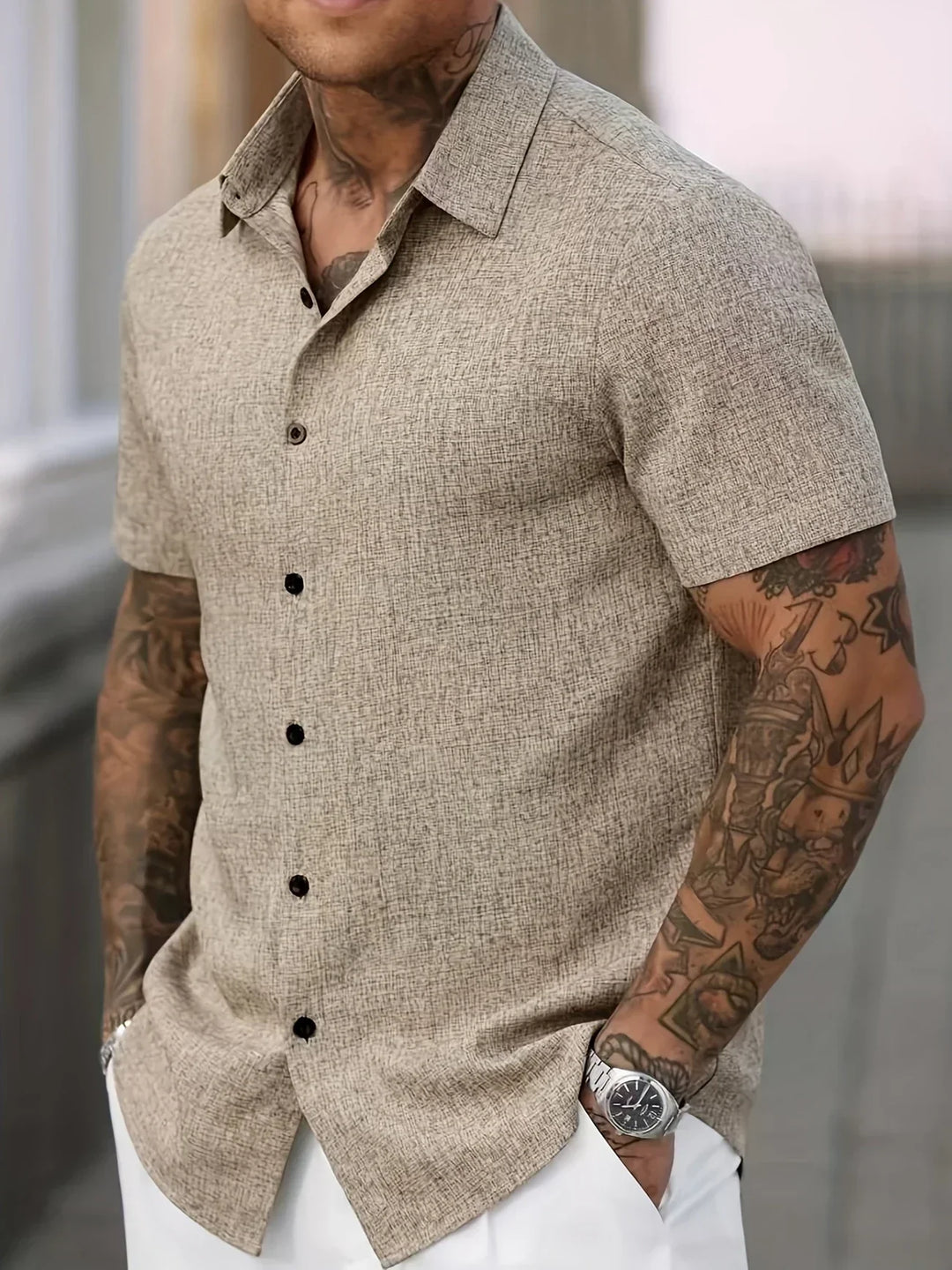 Lenoir | Camicia Elegante a Maniche Corte
