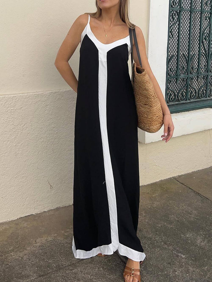 Nancy | Abito Midi Colorblock Stile Lavechic Île