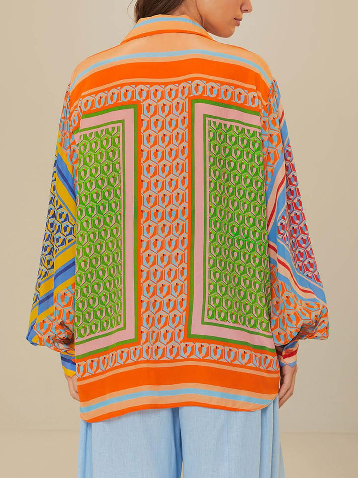 Josephine | Camicia Unica Colorata con Look Tropicale