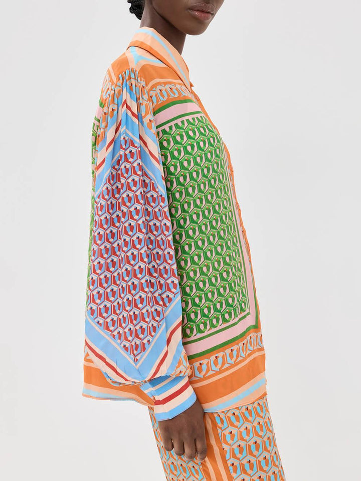 Josephine | Camicia Unica Colorata con Look Tropicale