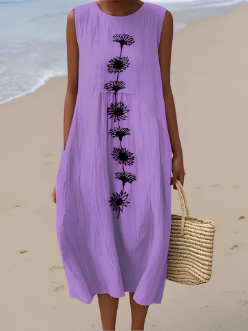 Emma™ Abito Midi Viola Bloom