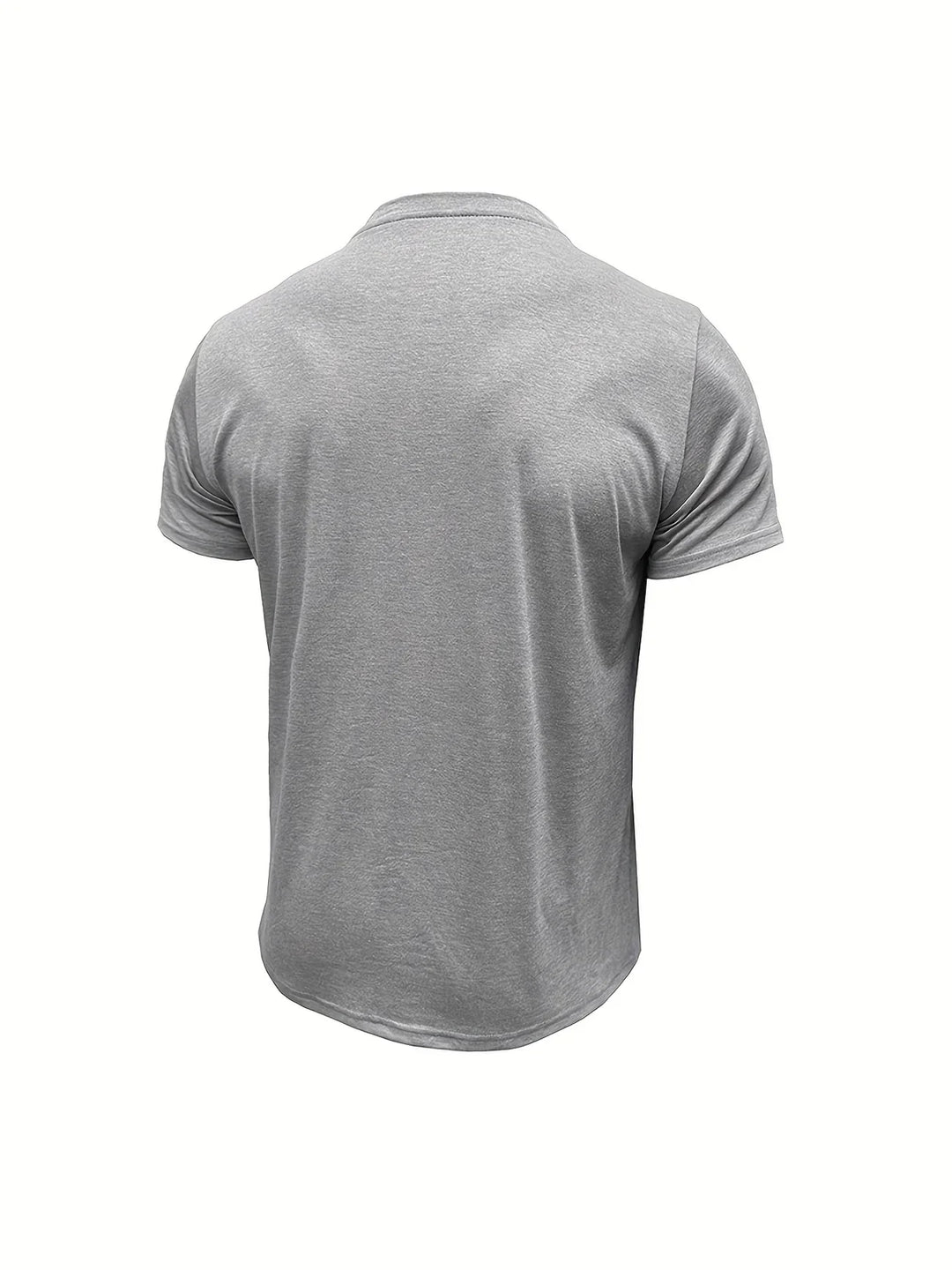 T-shirt elegante con colletto rotondo e tasca