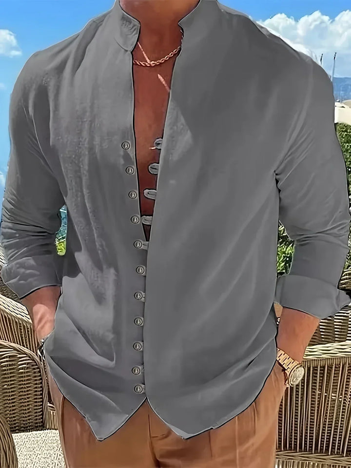 Camicia leggera in cotone a maniche lunghe