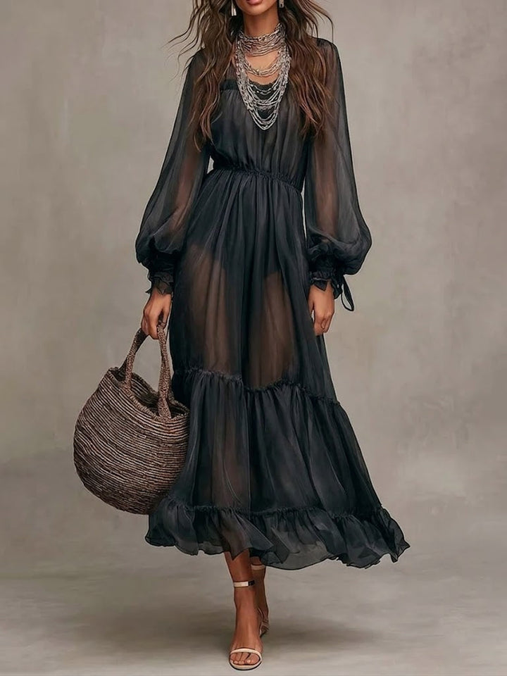 Gerda | Abito Midi Elegante con Collo a V