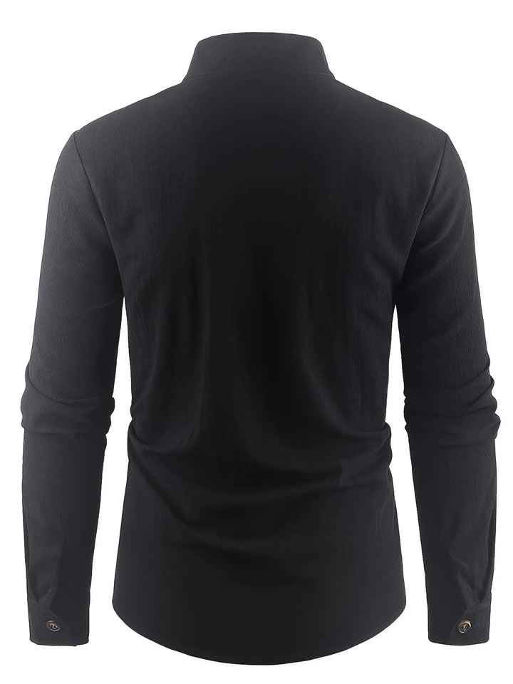 Camicia leggera in cotone a maniche lunghe