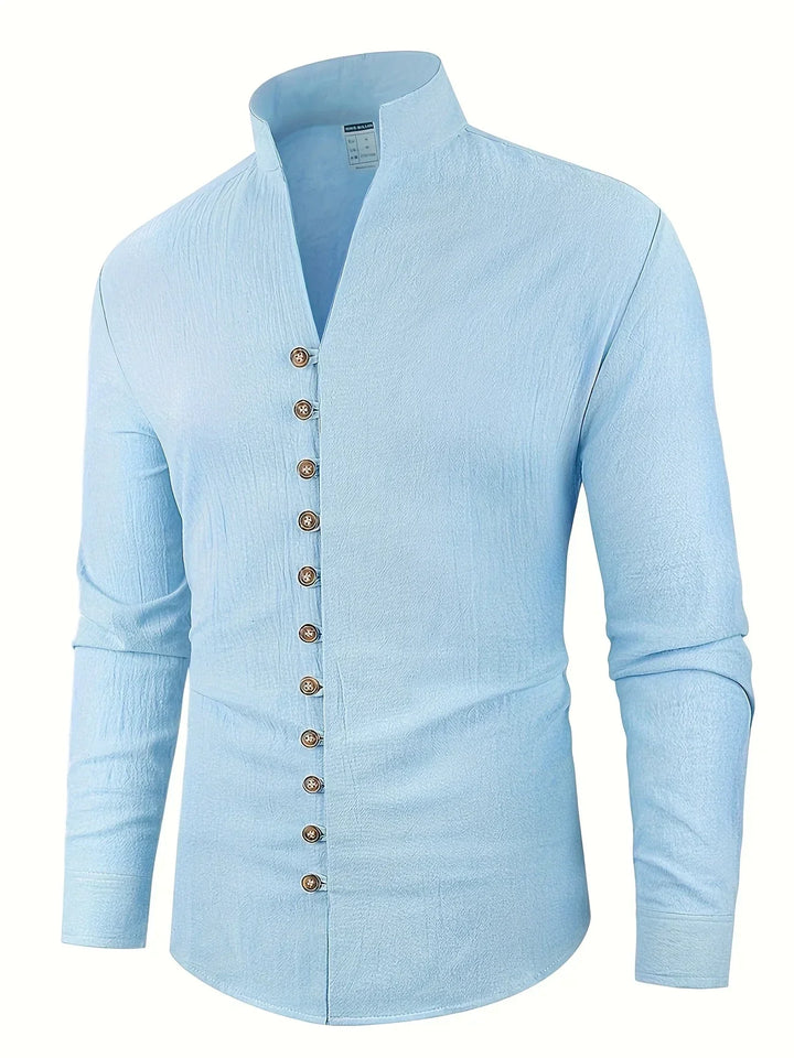 Camicia leggera in cotone a maniche lunghe