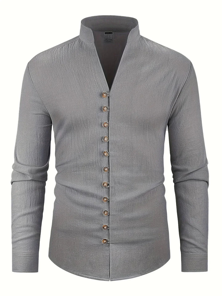 Camicia leggera in cotone a maniche lunghe