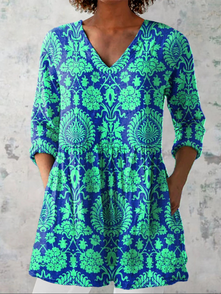 Beatrix | Blusa lunga con scollatura a V