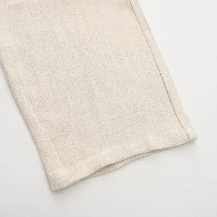 Pantaloni slim in lino