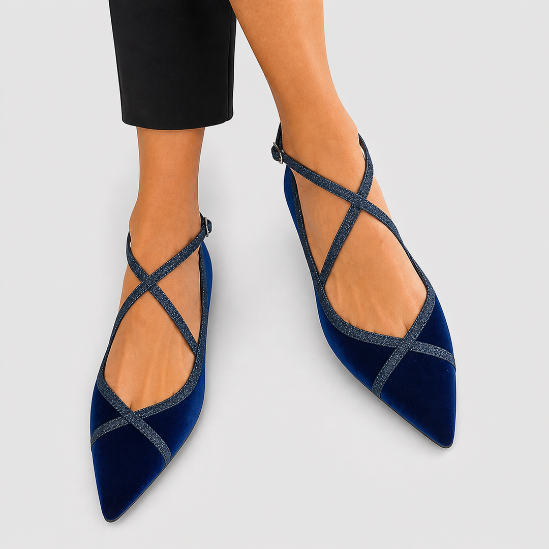 Noëlle™ | Mocassini Chic Blu Marino