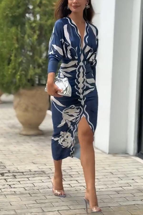 Eva | Abito Midi Dolman Stampato Unico Sun Escape