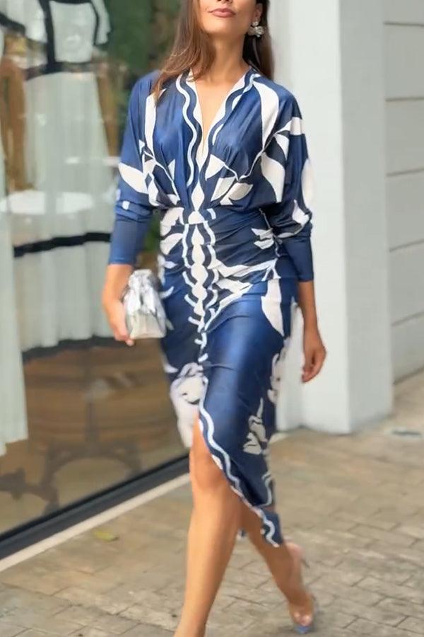 Eva | Abito Midi Dolman Stampato Unico Sun Escape
