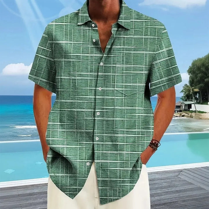 Camicia elegante a righe e quadri