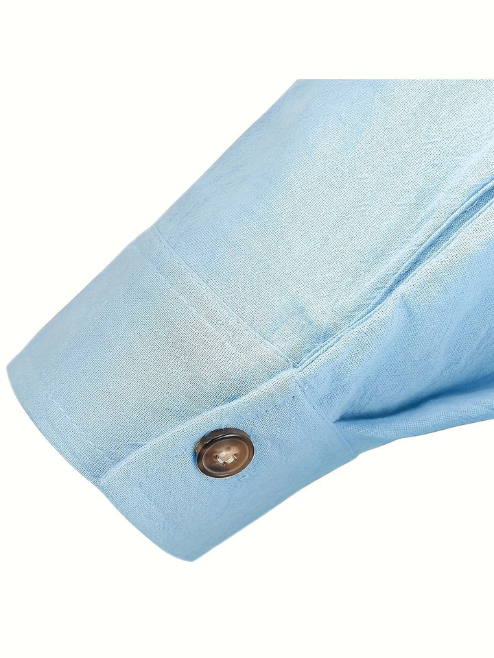 Camicia leggera in cotone a maniche lunghe