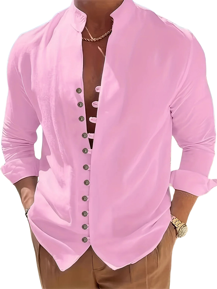 Camicia leggera in cotone a maniche lunghe