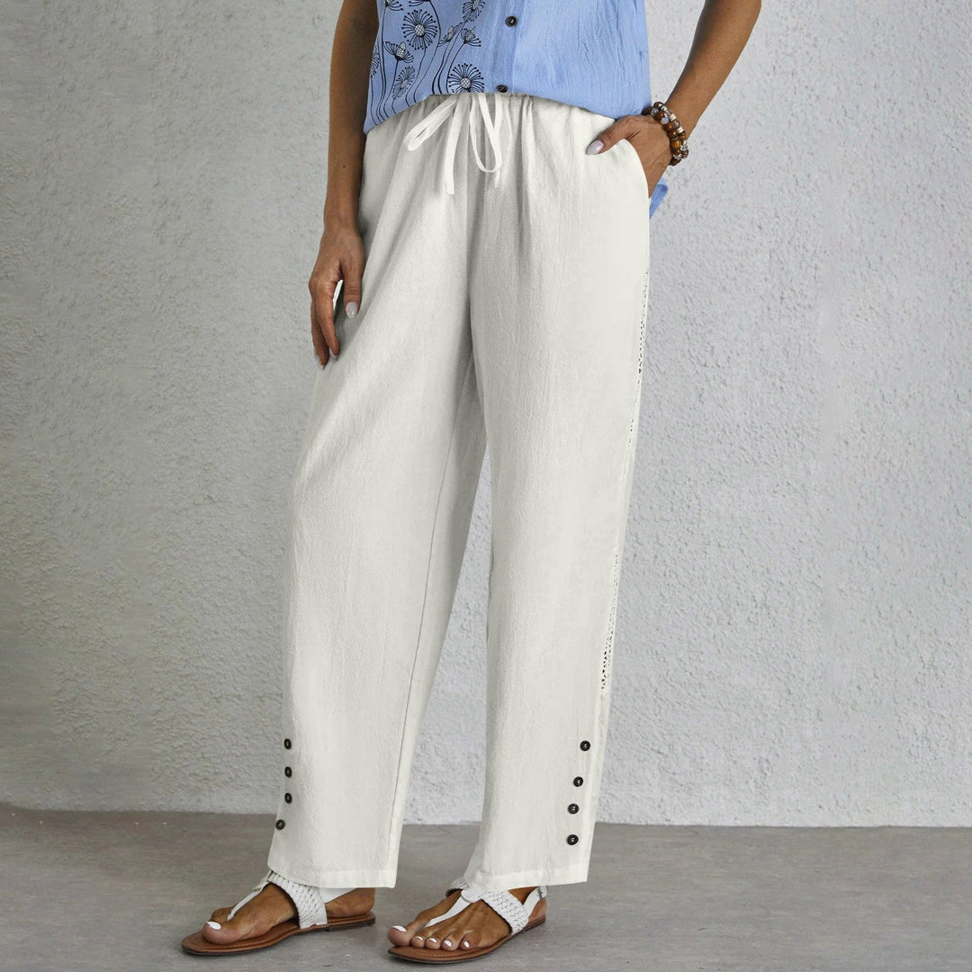 Shania - Pantaloni Relaxed con Bottoni