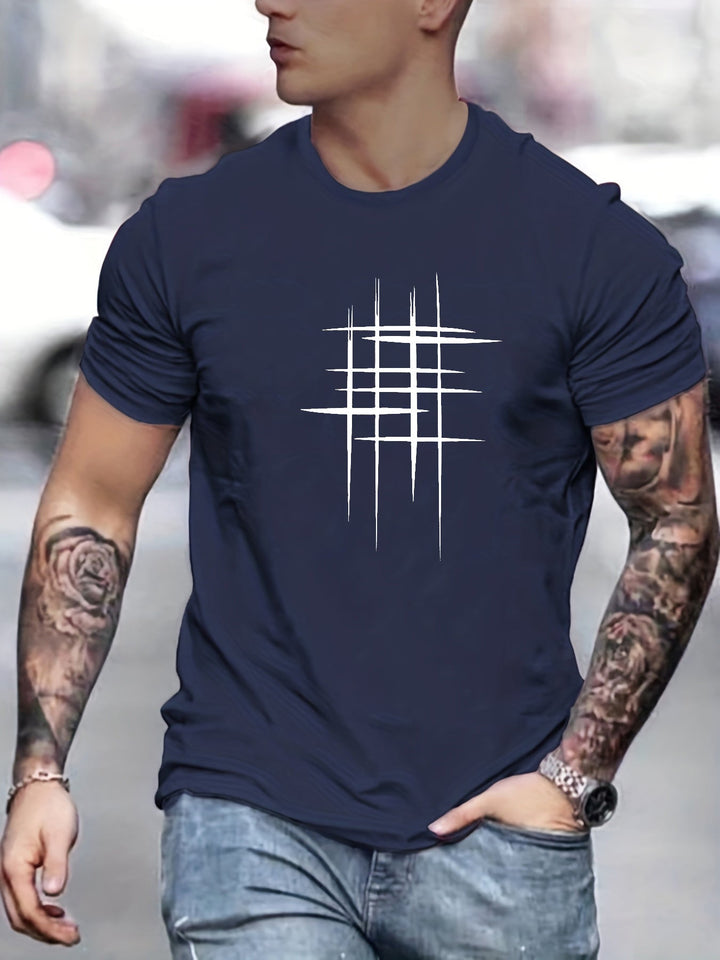 T-shirt elegante a collo rotondo con stampa grafica