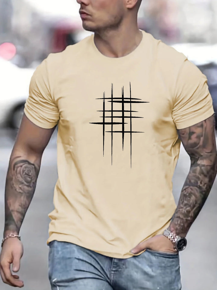 T-shirt elegante a collo rotondo con stampa grafica
