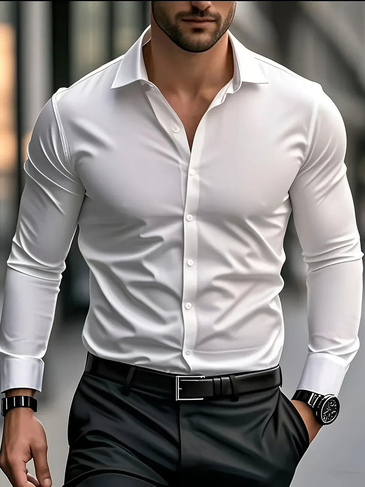 Camicia elegante a maniche lunghe con bottoni