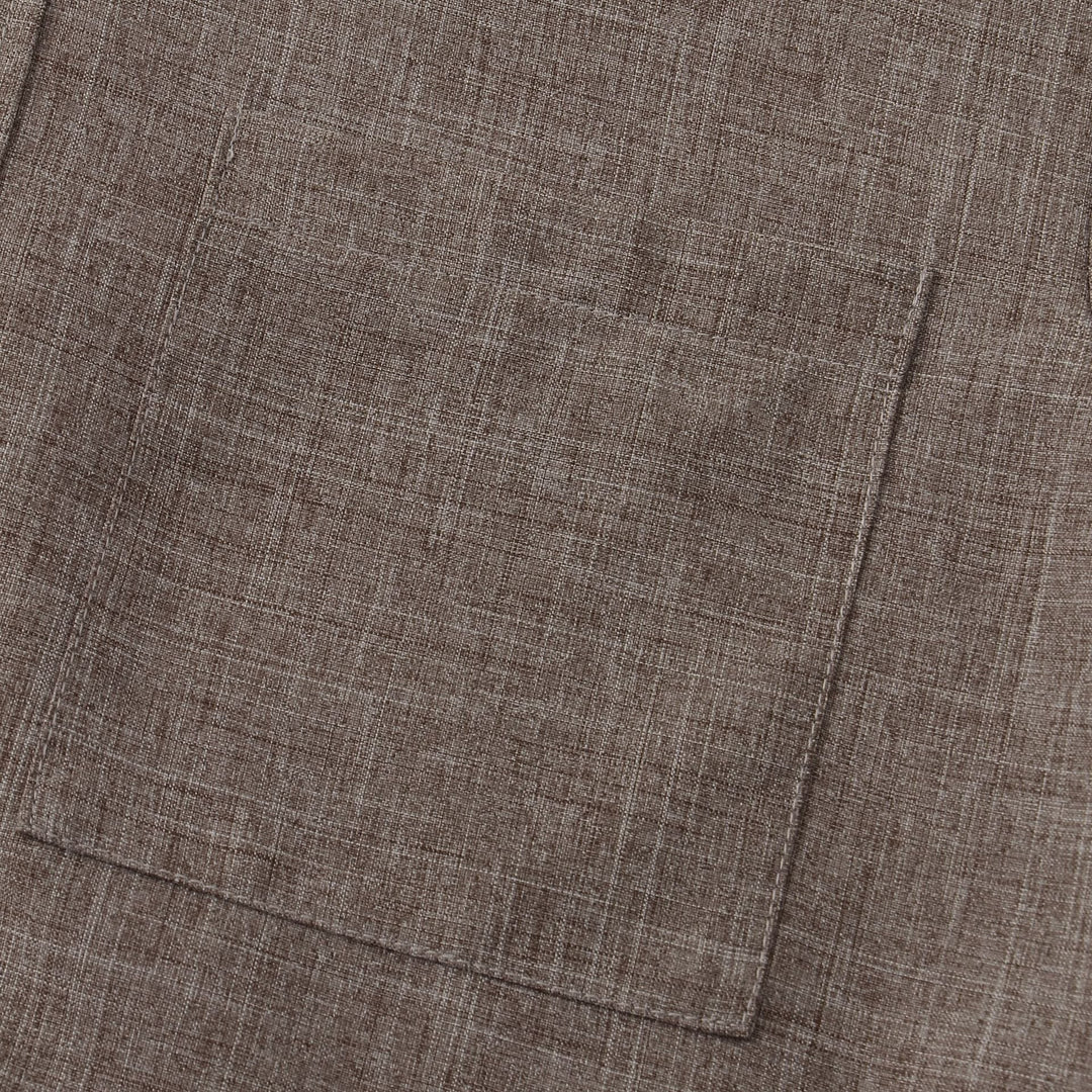 Camicia in cotone unita con bottoni