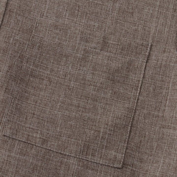 Camicia in cotone unita con bottoni