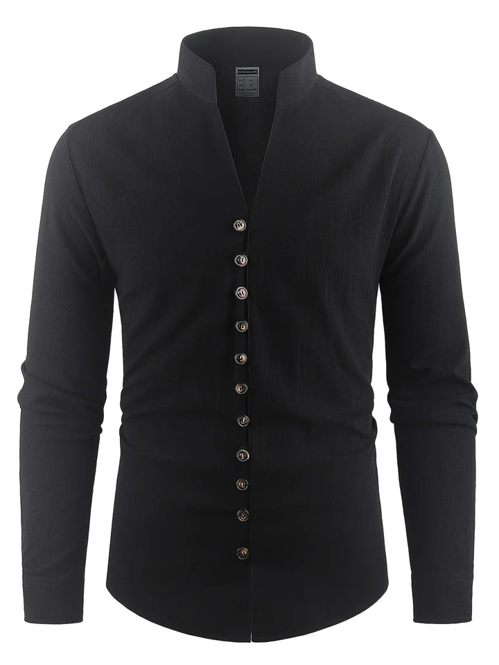 Camicia leggera in cotone a maniche lunghe