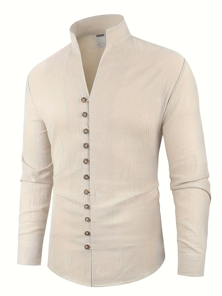 Camicia leggera in cotone a maniche lunghe