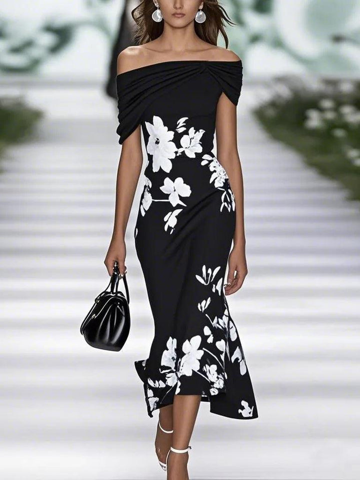 Frédérique | Abito Elegante con Stampa Floreale