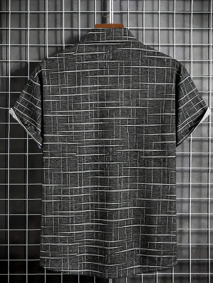 Camicia elegante a righe e quadri