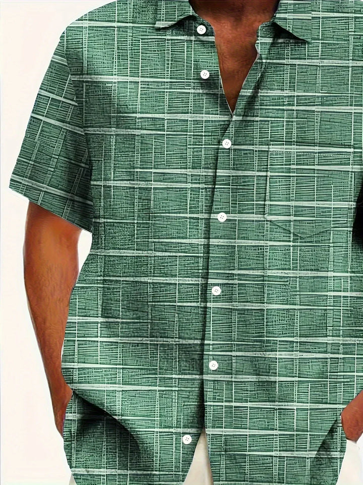 Camicia elegante a righe e quadri