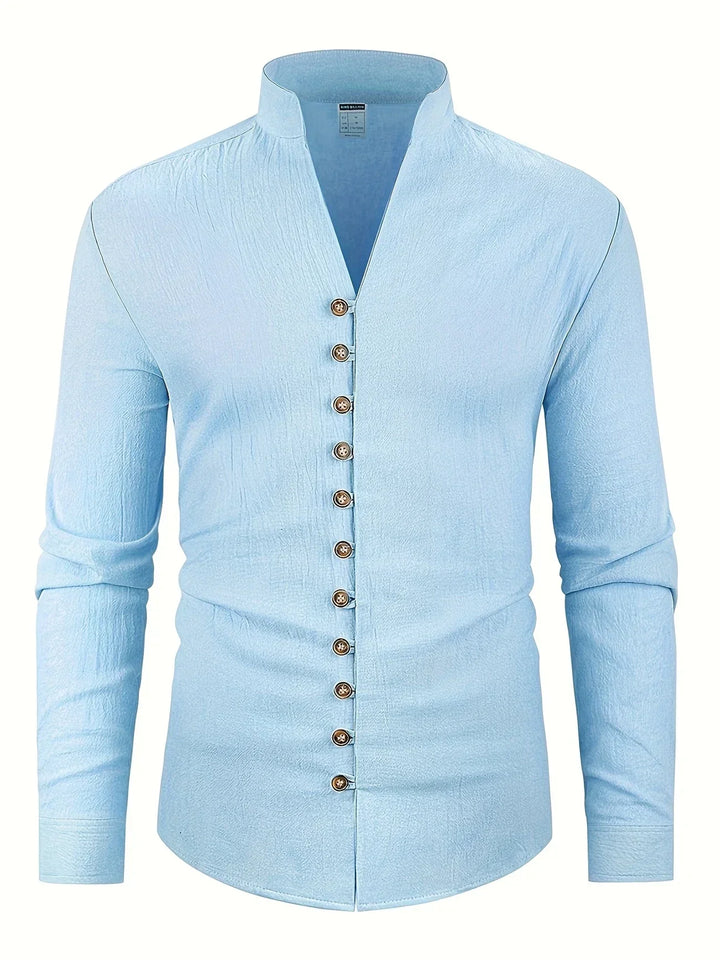 Camicia leggera in cotone a maniche lunghe