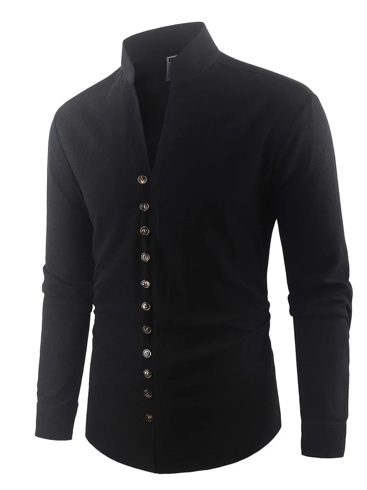 Camicia leggera in cotone a maniche lunghe